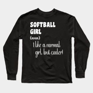 Softball Girl Long Sleeve T-Shirt